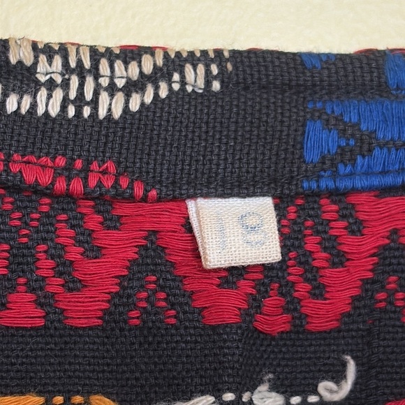 La Original | Vintage 100% Cotton Guatemala Fringe Woven Folklore Cat Vest L - Picture 6 of 17